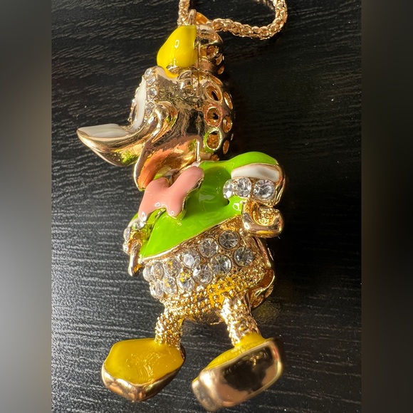 🦆NWT! Crystal & Enamel Duck Necklace - Picture 3 of 5